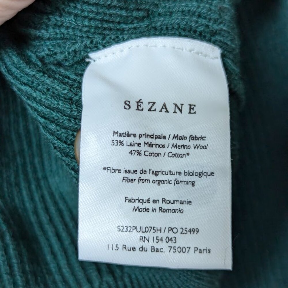 Sezane Sami Jumper in Bottle Green size XL - Picture 5 of 6